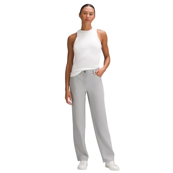 NWT LULULEMON City Sleek 5 Pocket Wide Leg Pant Full Length Silver Drop, Size 32 - Picture 1 of 13